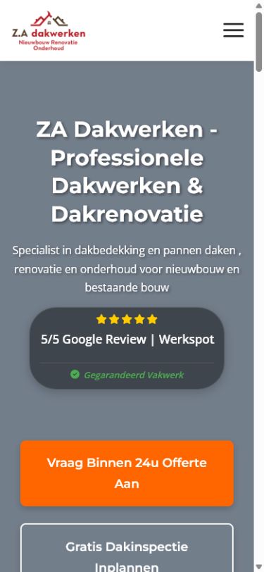 Z.A. Dakwerken op mobiel