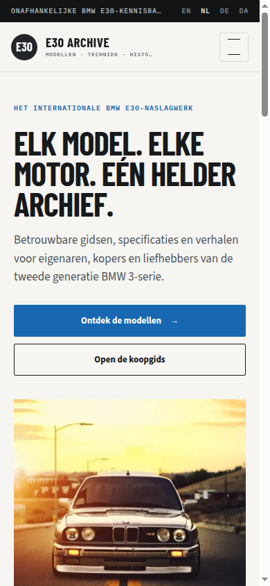 e30archive op mobiel